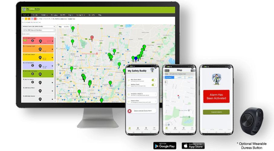 My Safety Buddy Smartphone App and Web Portal