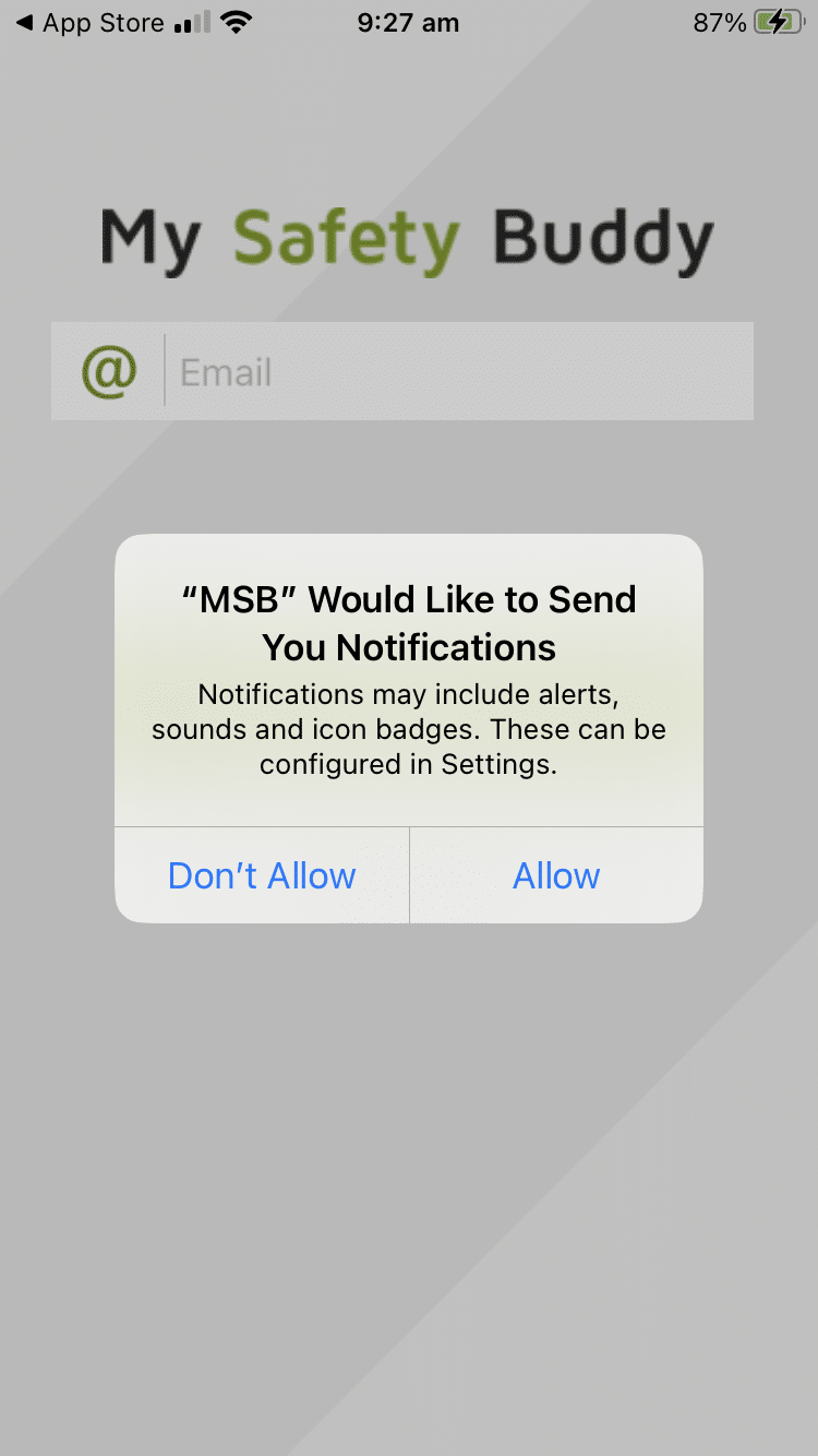 My Safety Buddy Permissions – Send Notifications My Safety Buddy Permissions - Send Notifications